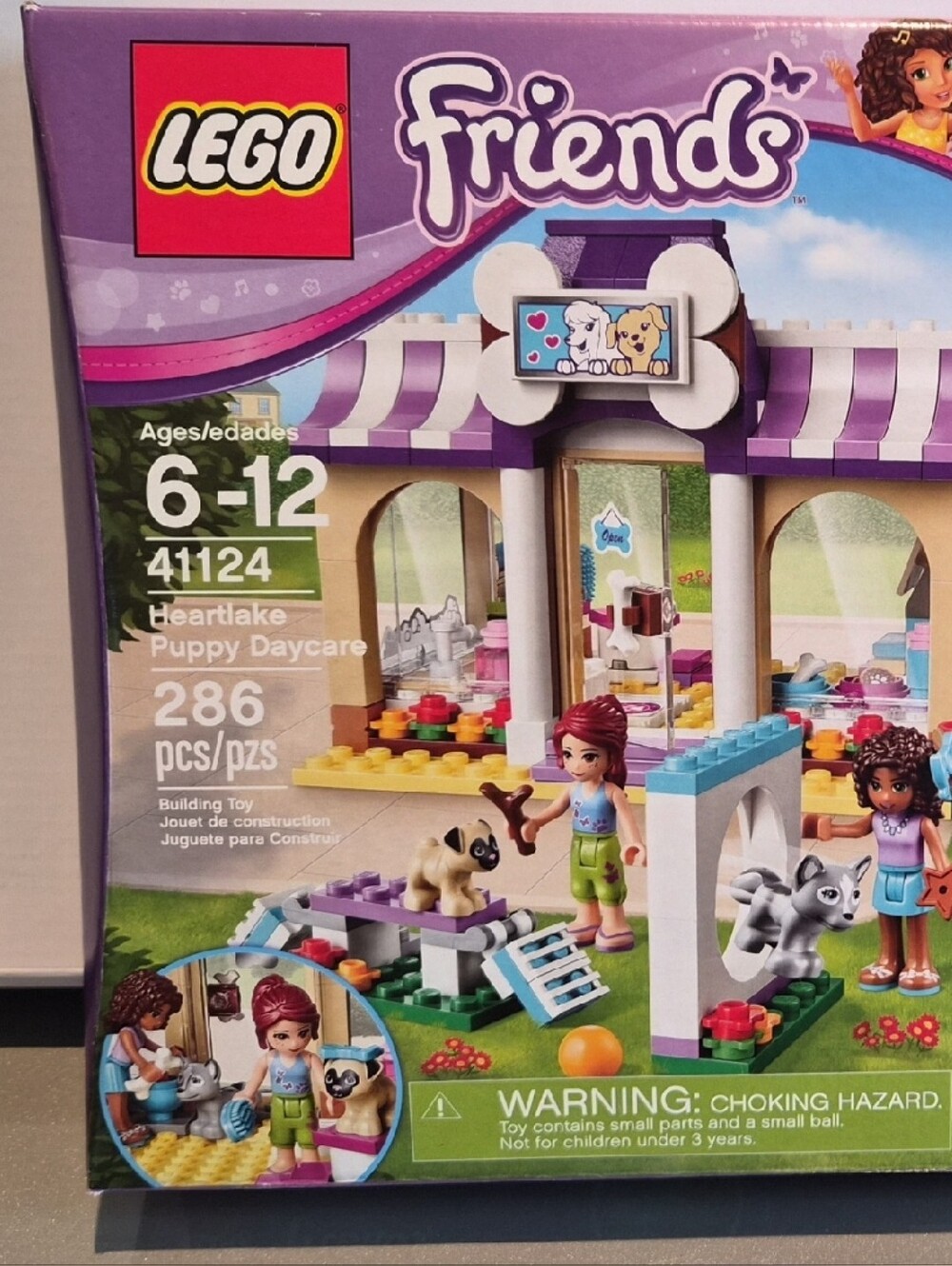 Lego Friends Purple and White Puppy Daycare Playset